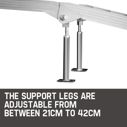 Pair of 2.3m Aluminum Loading Ramps, 1360kg Capacity, Foldable Design