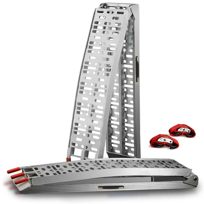 2.3m Aluminum Loading Ramps, 680kg Capacity for ATV/Quad Bike, Foldable Set