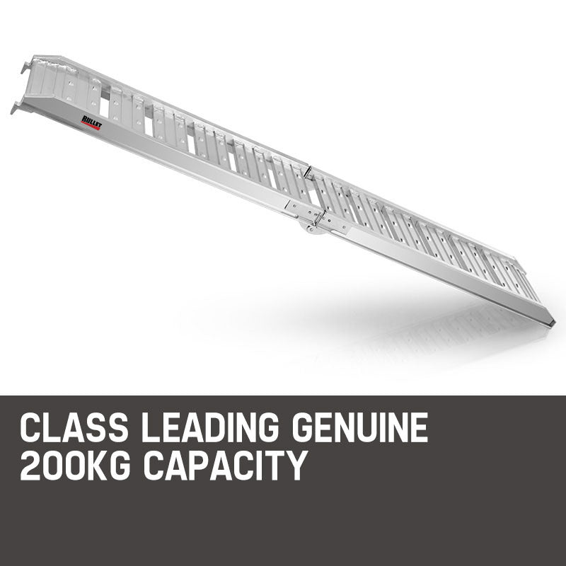 1.8m Aluminum Folding Loading Ramp, 200kg Capacity, Ultra-Light 7kg Design