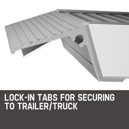 Pair of 1.6m Aluminum Loading Ramps, 4050kg Capacity, Non-Slip Design