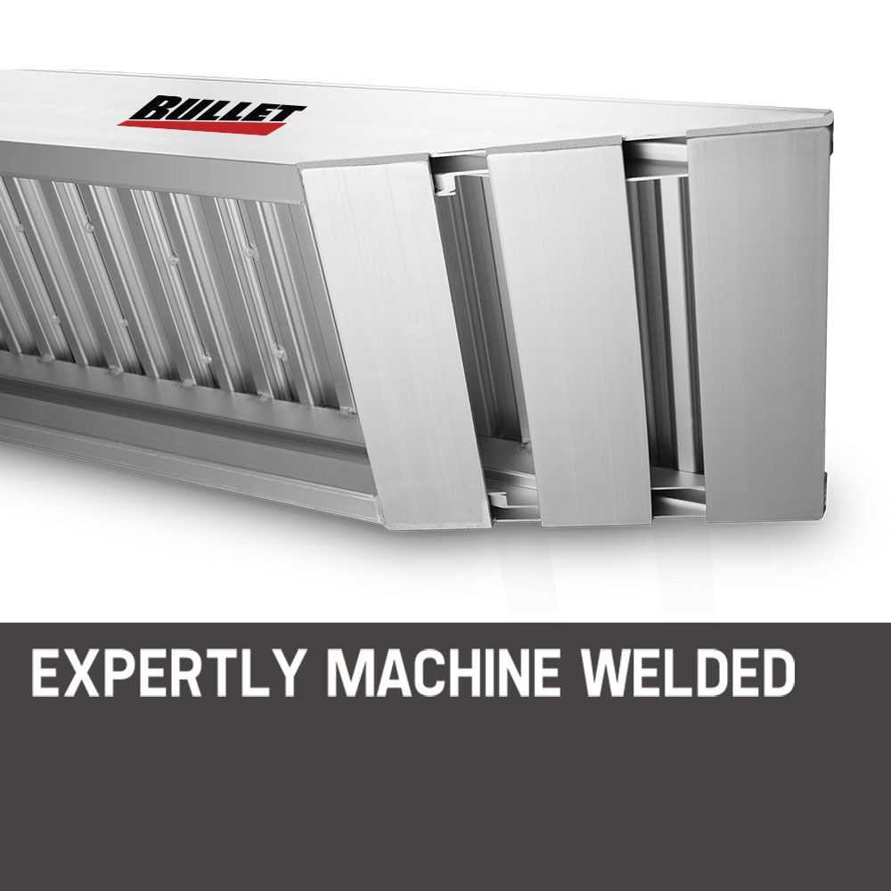 Pair of 1.6m Aluminum Loading Ramps, 4050kg Capacity, Non-Slip Design