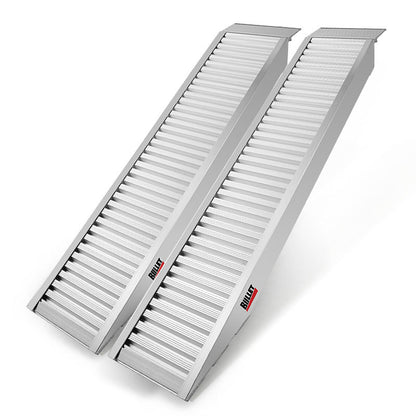 Pair of 1.6m Aluminum Loading Ramps, 4050kg Capacity, Non-Slip Design