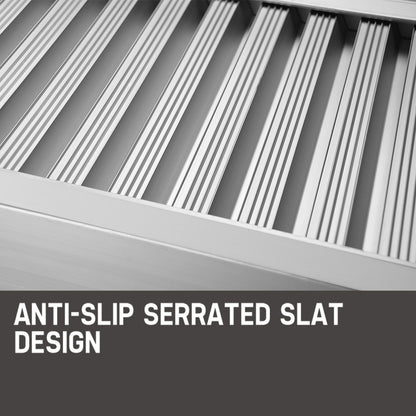 Pair of 1.6m Aluminum Loading Ramps, 4050kg Capacity, Non-Slip Design
