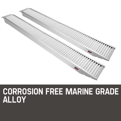 Pair of 3.2m Aluminum Loading Ramps, 1,820kg Capacity, Non-Slip Design
