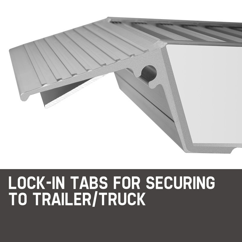 Pair of 3.2m Aluminum Loading Ramps, 1,820kg Capacity, Non-Slip Design