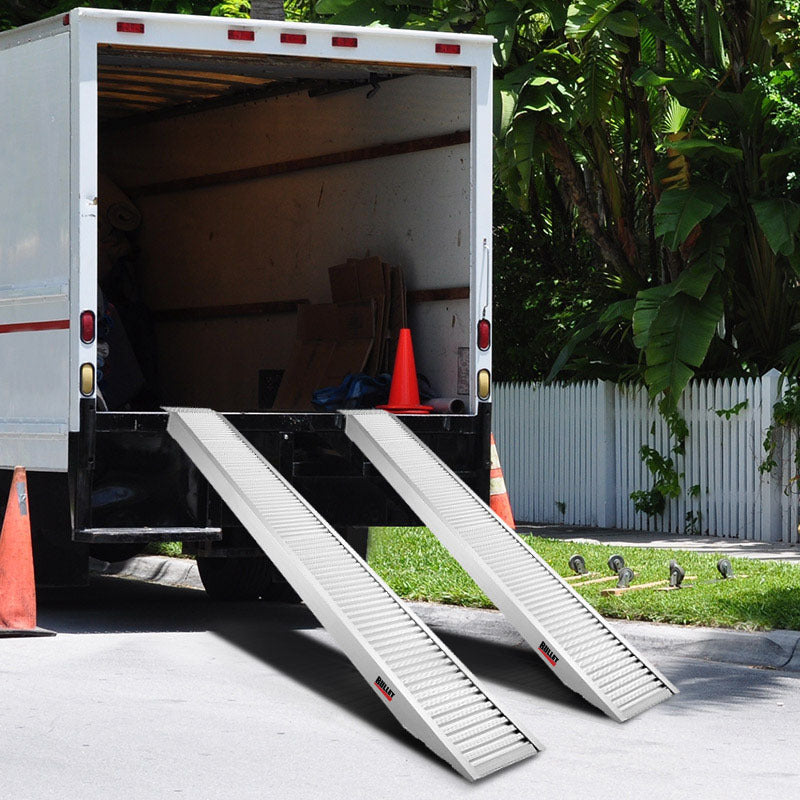 Pair of 3.2m Aluminum Loading Ramps, 1,820kg Capacity, Non-Slip Design