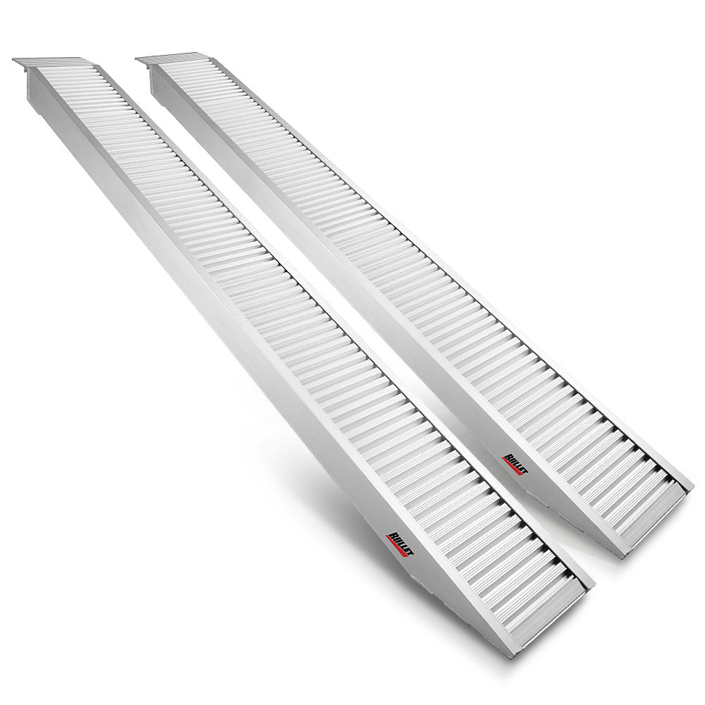 Pair of 3.2m Aluminum Loading Ramps, 1,820kg Capacity, Non-Slip Design