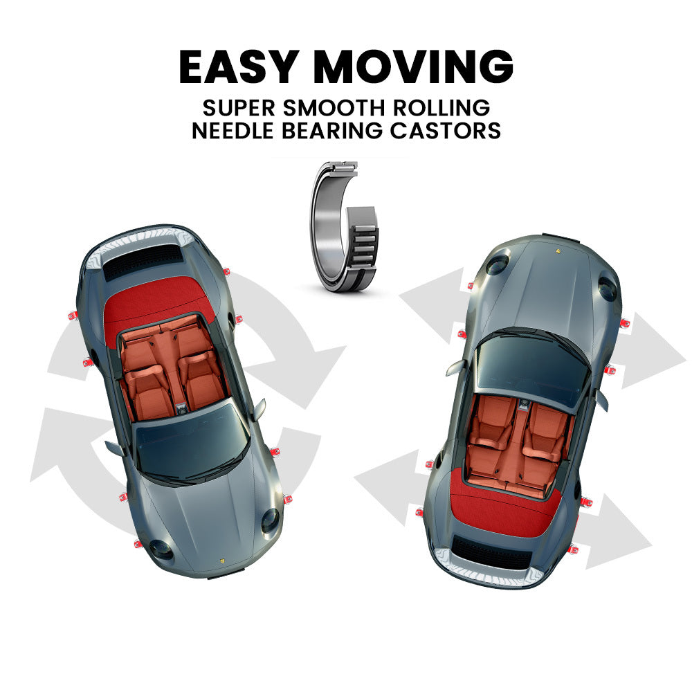 Set of 4 Vehicle Positioning Jacks with Rack Stand, 2.36 Ton Capacity