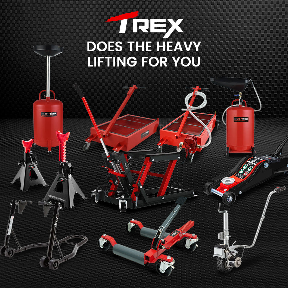 Heavy Duty Vehicle Jack Storage Rack with Locking Wheels, 1.52m Steel Stand