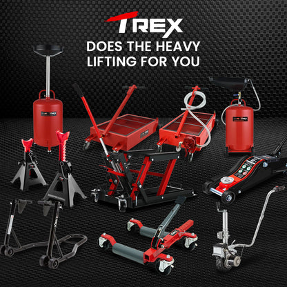 Heavy Duty Vehicle Jack Storage Rack with Locking Wheels, 1.52m Steel Stand