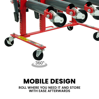 Heavy Duty Vehicle Jack Storage Rack with Locking Wheels, 1.52m Steel Stand
