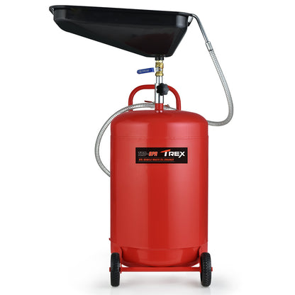 80L Mobile Waste Oil Drainer with Telescopic Shaft & Air Compressor Fitting