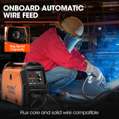 4-in-1 140A DC Inverter Welder with SYN-WELD Tech, 0.5-1.8m Range