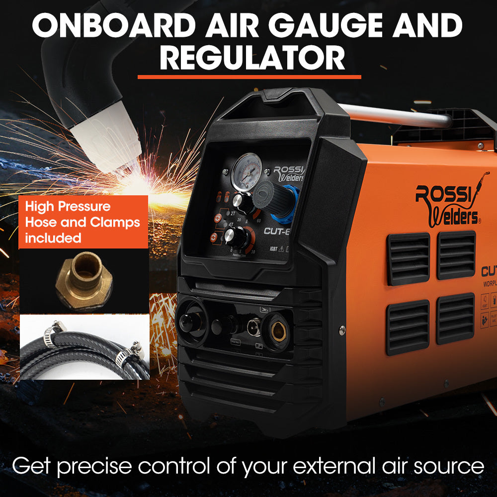 CUT-60 Plasma Cutter with Pilot Arc, Cuts Up to 0.25m Deep, 60 Amp Inverter