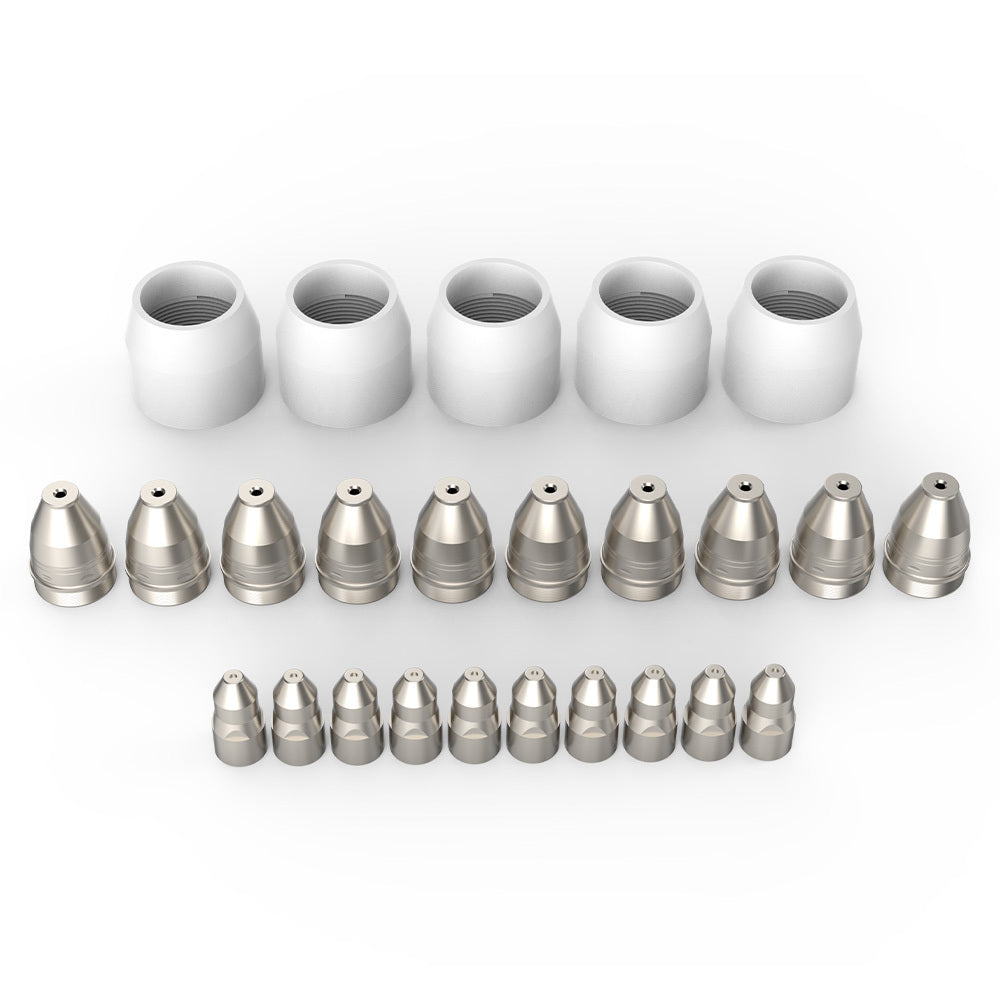 25-Piece Consumables Kit for P80 Plasma Cutter Torch - Tips and Electrodes