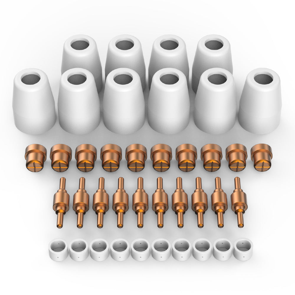 40pc Consumables Kit for PT31 Plasma Cutter Torch - Includes Tips & Nozzles