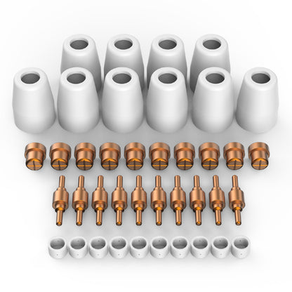 40pc Consumables Kit for PT31 Plasma Cutter Torch - Includes Tips & Nozzles
