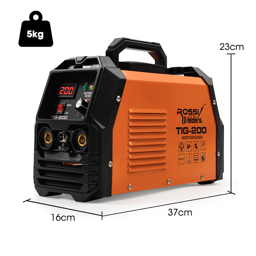 200A TIG/MMA Welder, 0.1-0.2m Welding, Argon Gas, IGBT Technology, 5kg Portable
