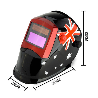 Solar Auto Darkening Welding Helmet with Fast Tinting for MIG/ARC/TIG Applications