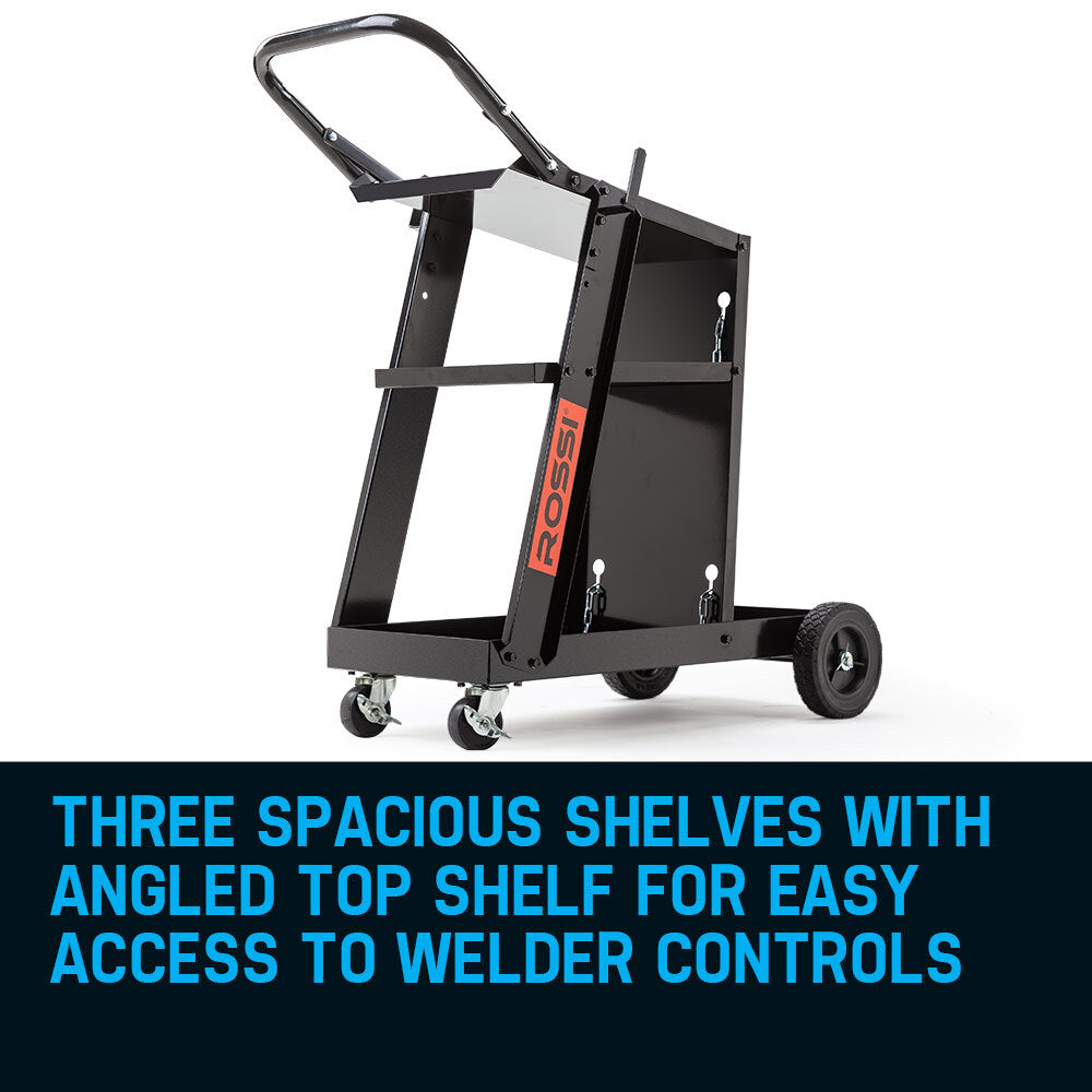 Deluxe Welding Cart Trolley with 50kg Capacity and Multi-Function Storage