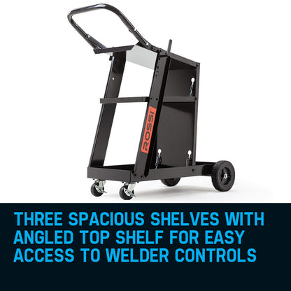 Deluxe Welding Cart Trolley with 50kg Capacity and Multi-Function Storage