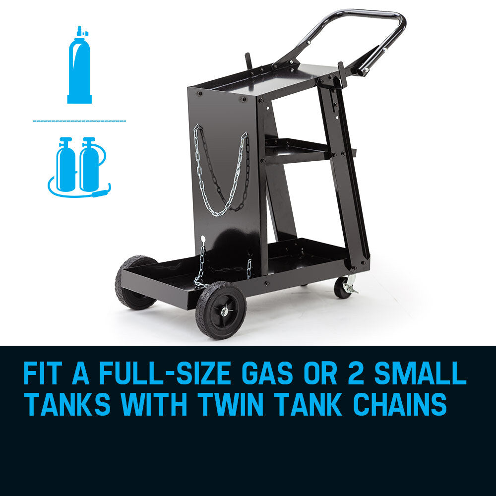 Deluxe Welding Cart Trolley with 50kg Capacity and Multi-Function Storage