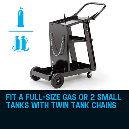Deluxe Welding Cart Trolley with 50kg Capacity and Multi-Function Storage