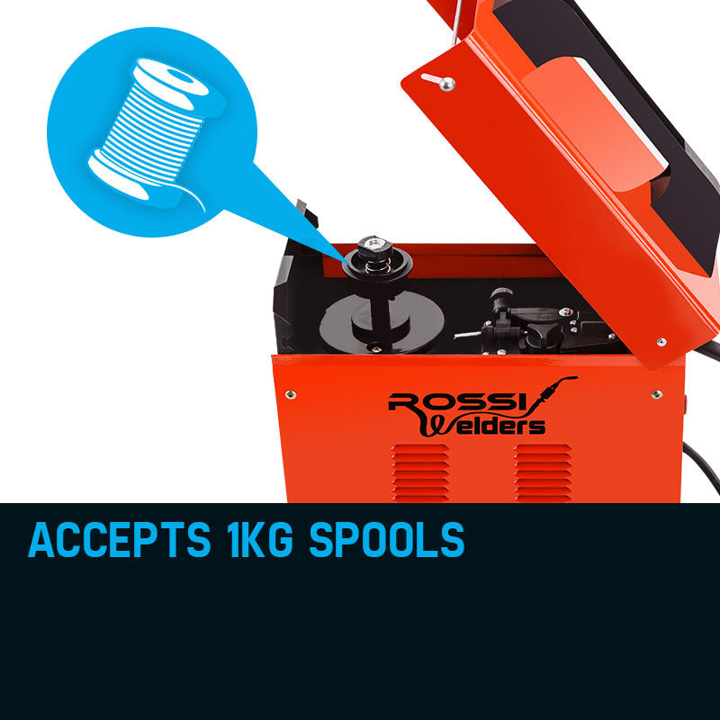 130A MIG Welder Gas & Gasless, 1.6m Torch, Overheat Protection, Portable