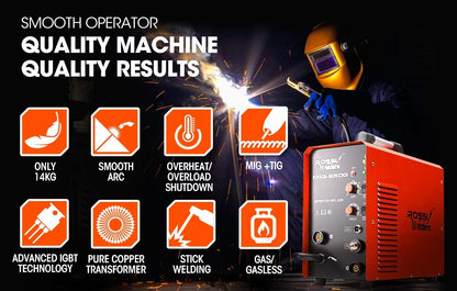 250A Multi-Process Inverter Welder - MIG/TIG/MMA, 4-in-1 Welding Machine