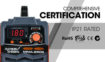180A Portable Arc MMA Inverter Welder, 20-180A, 15A Plug, 1.5-12mm Welding