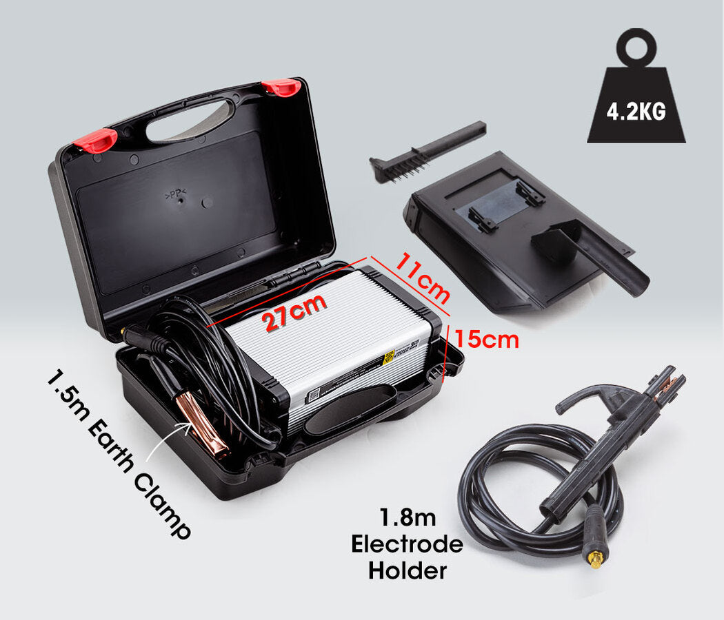 250 Amp Ultra-Portable iGBT MMA ARC Welder, DC Inverter, 4kg, 0.04m Rod Capacity
