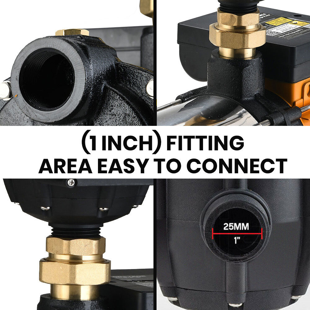 4-Stage Electric Water Pump with Auto-Control, 60L/min, 41m Head Lift