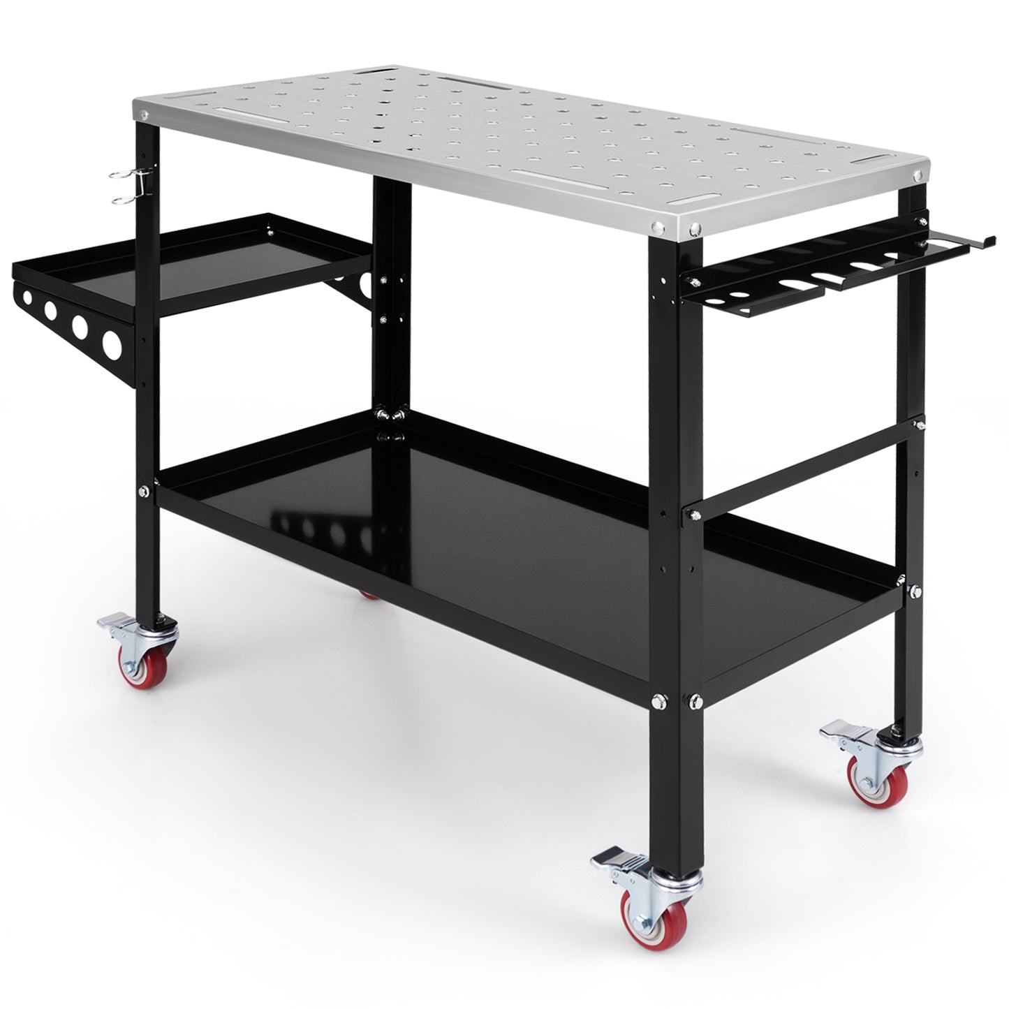 92cm x 46cm Welding Table with Tool Rack and Tray-Black