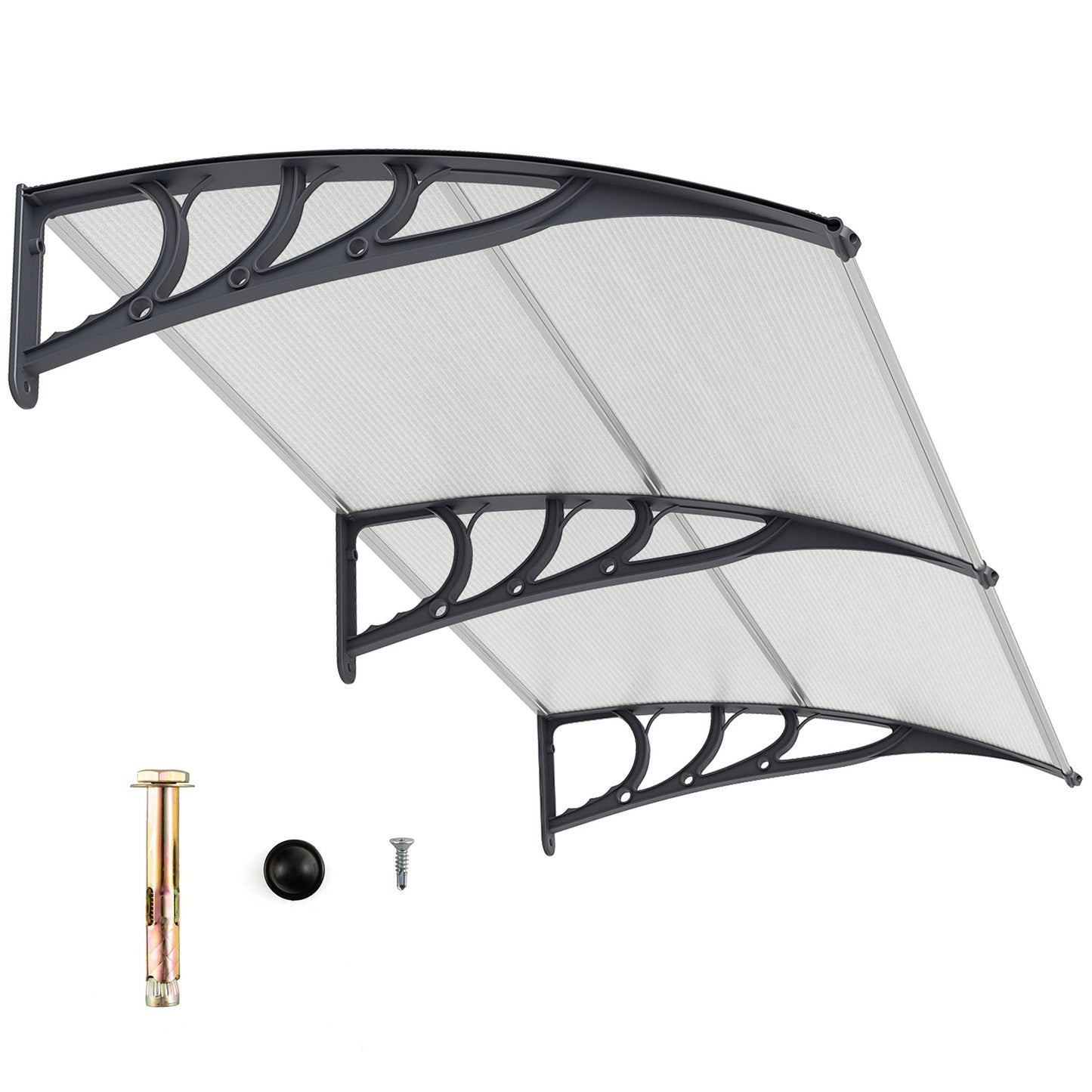 Window Awning Door Canopy Exterior Outdoor Patio Awning Canopy-Grey