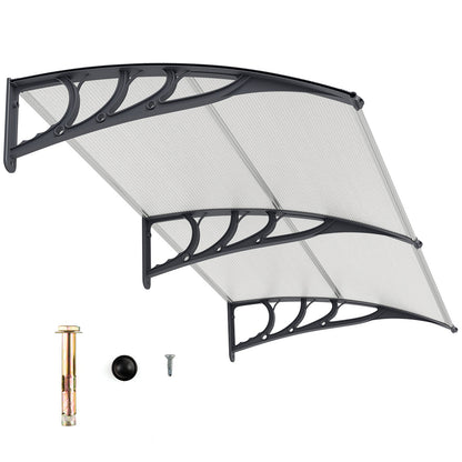 Window Awning Door Canopy Exterior Outdoor Patio Awning Canopy-Grey