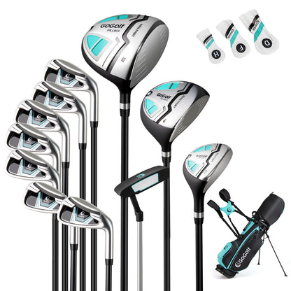 Women's 15-club package golf set with 460cc #1 driver and #3 fairway wood-Green