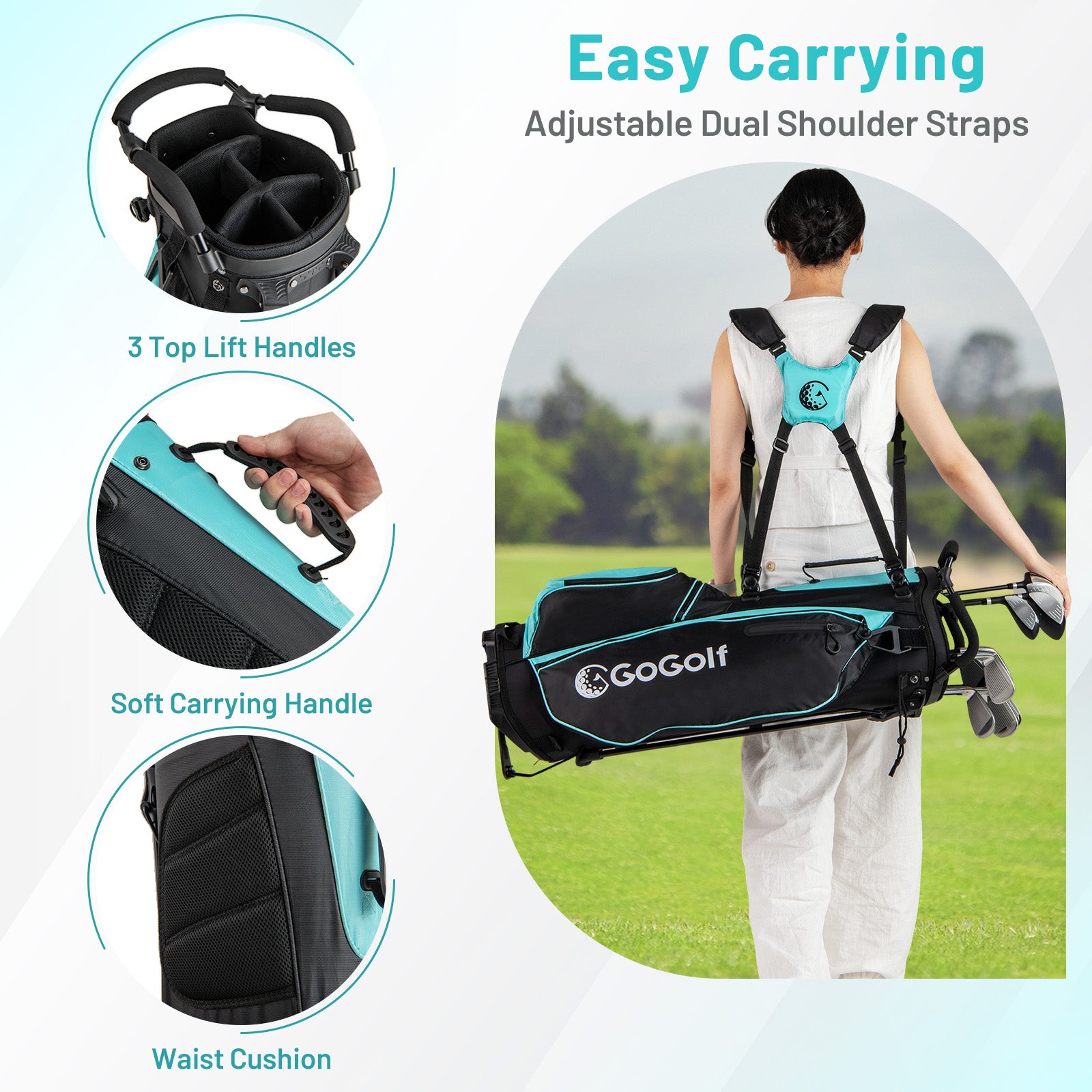 Women's 15-club package golf set with 460cc #1 driver and #3 fairway wood-Green
