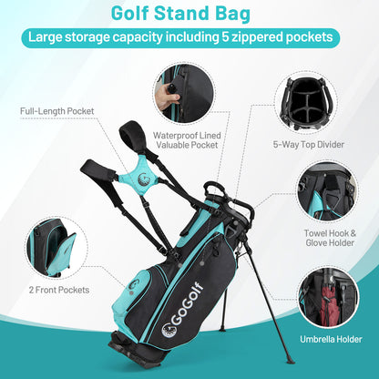 Women's 15-club package golf set with 460cc #1 driver and #3 fairway wood-Green