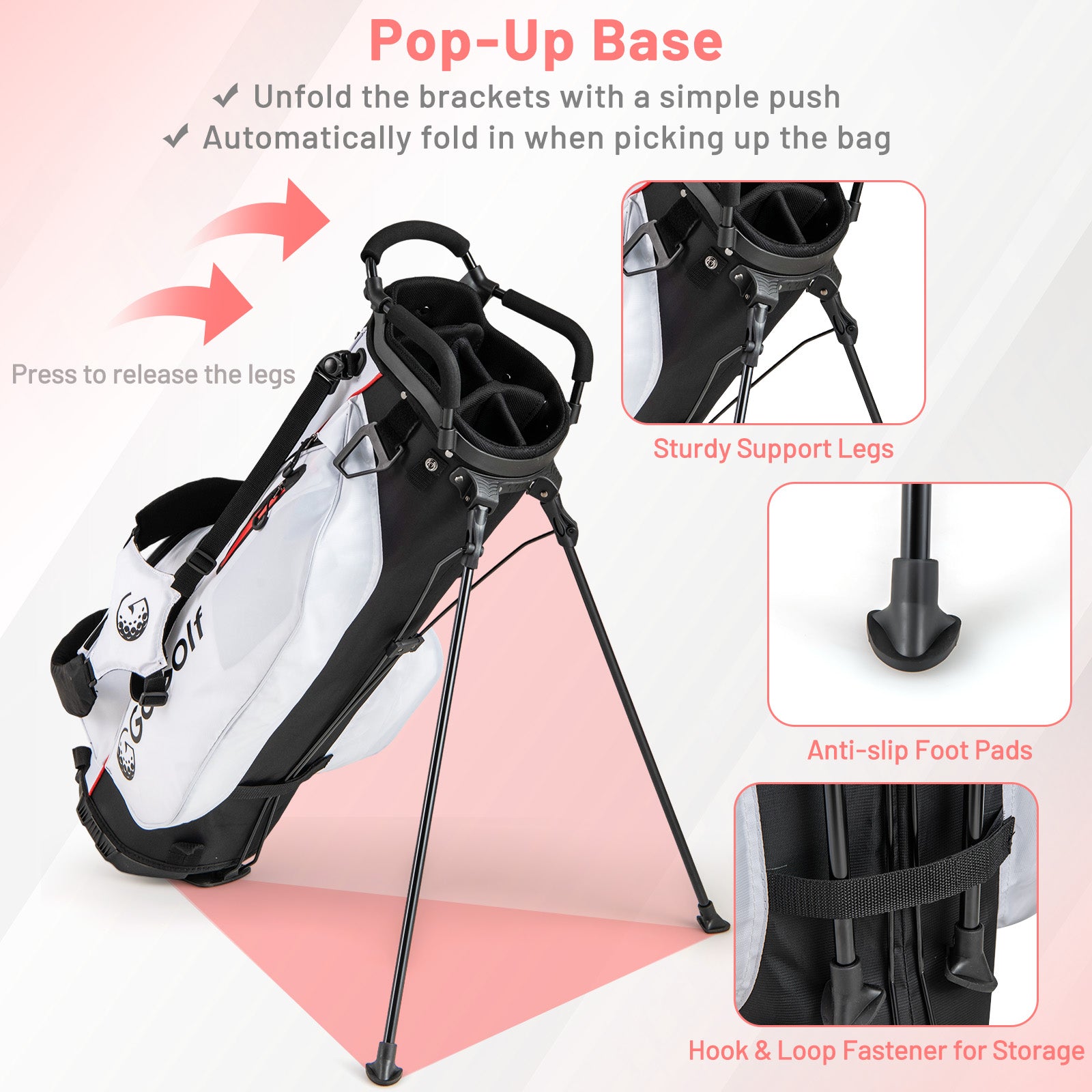 Women's 15-club package golf set with 460cc #1 driver and #3 fairway wood-Red