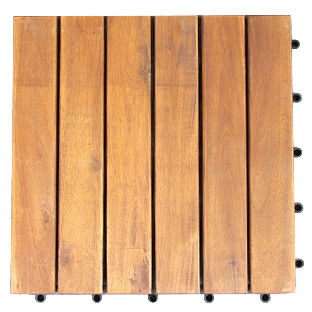 27 Pieces Acacia Wood Interlocking Patio Deck Tile Indoor Outdoor-Type B