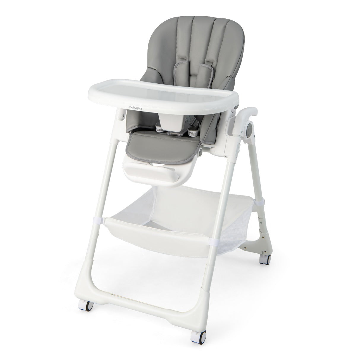 Convertible Infant Dining Chair with 7 Height for Babies and Toddlers-Grey