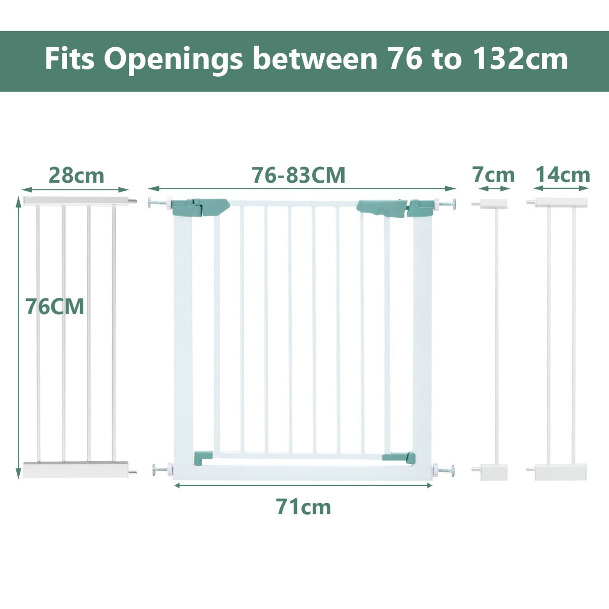 70-119CM Adjustable Baby Safety Gate