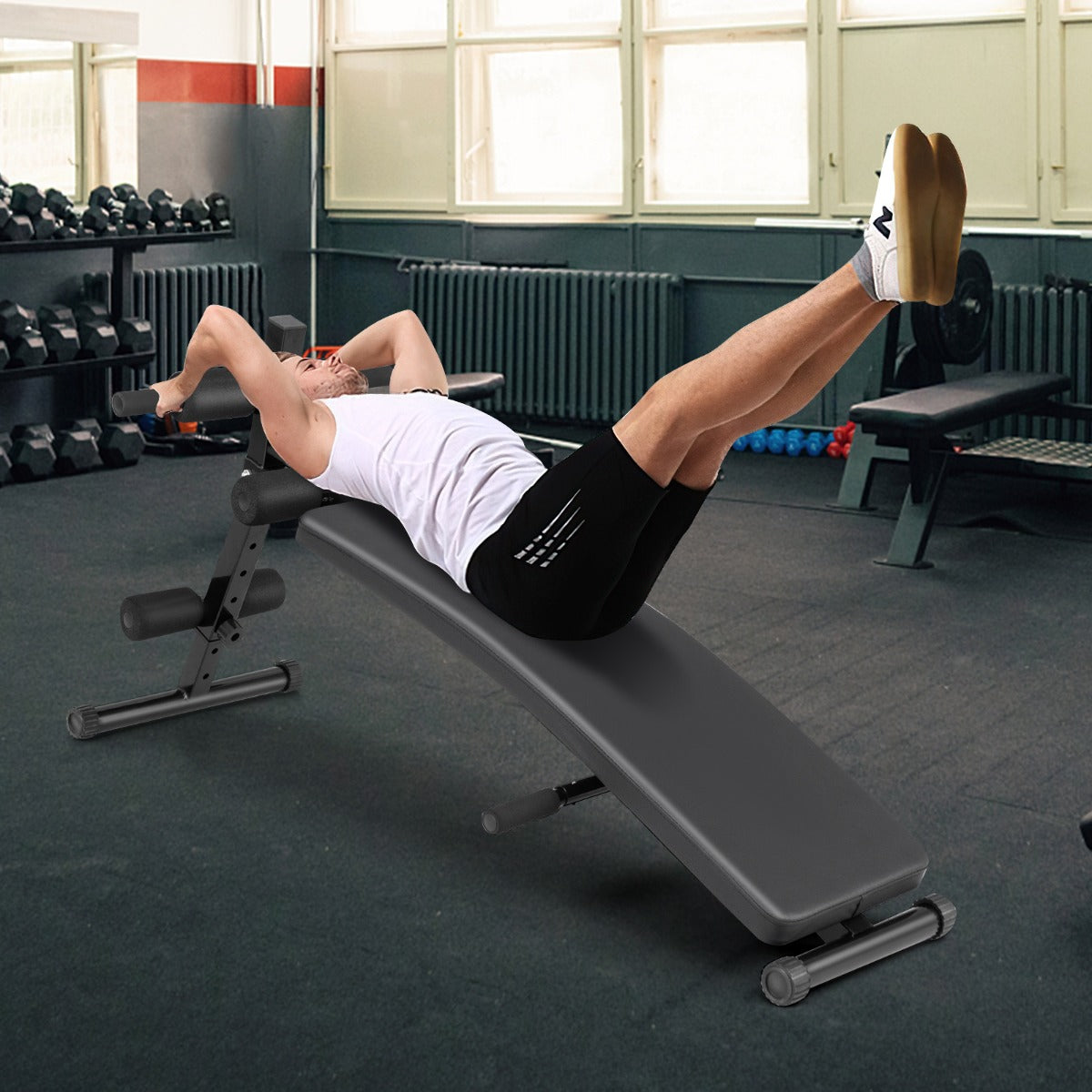 Costway Adjustable Decline Sit Up Bench for Exercise