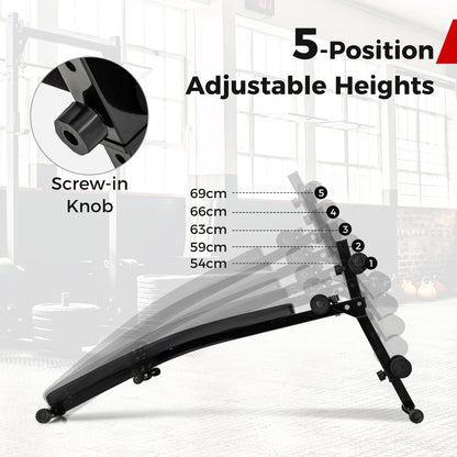 Costway Adjustable Decline Sit Up Bench for Exercise