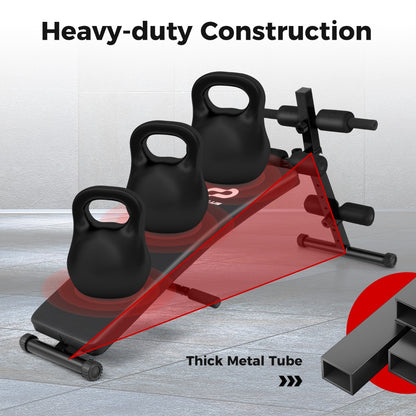 Costway Adjustable Decline Sit Up Bench for Exercise