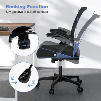 Adjustable Ergonomic Office Chair with Flip-Up Armrests