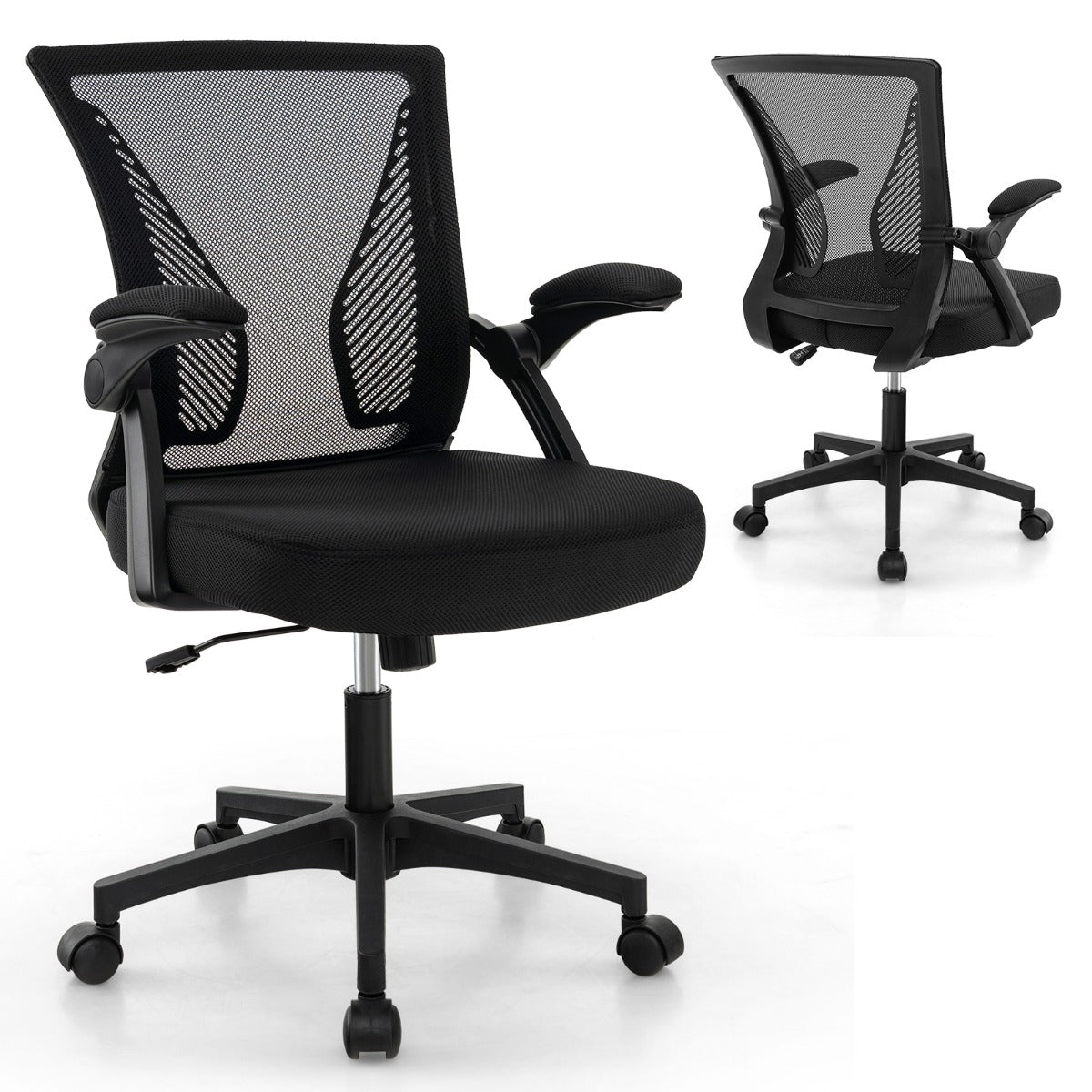 Adjustable Ergonomic Office Chair with Flip-Up Armrests