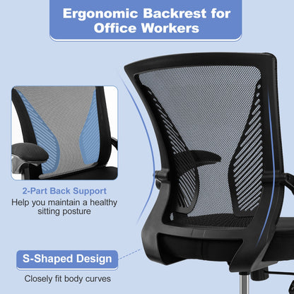 Adjustable Ergonomic Office Chair with Flip-Up Armrests