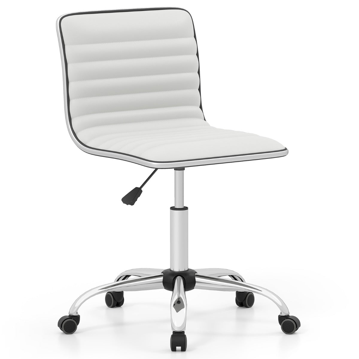 Adjustable Office Task Chair with Swivel Seat and Universal Wheels