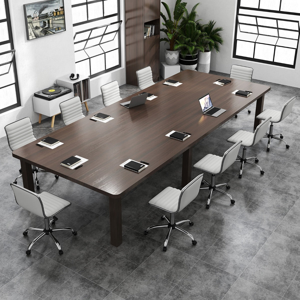 Adjustable Office Task Chair with Swivel Seat and Universal Wheels